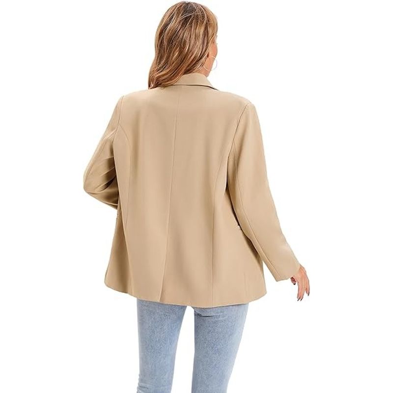 Fashion, accesorii si bijuterii - Femei - Imbracaminte femei - Sacouri si veste femei - Sacou crem scurt, elegant cu maneci 3/4 si buzunare S - Infinity.ro