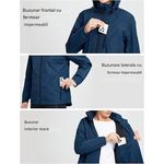 Fashion, accesorii si bijuterii - Femei - Imbracaminte femei - Jachete si geci femei - Jacheta usoara de primavara pentru femei, respirabila, Albastra M - Infinity.ro