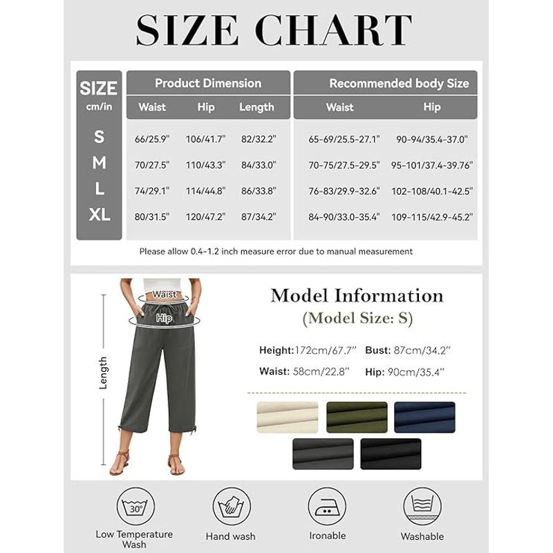 Fashion, accesorii si bijuterii - Femei - Imbracaminte femei - Pantaloni femei - Pantaloni casual lejeri pentru femei, cu buzunare si talie elastica, gri  M - Infinity.ro