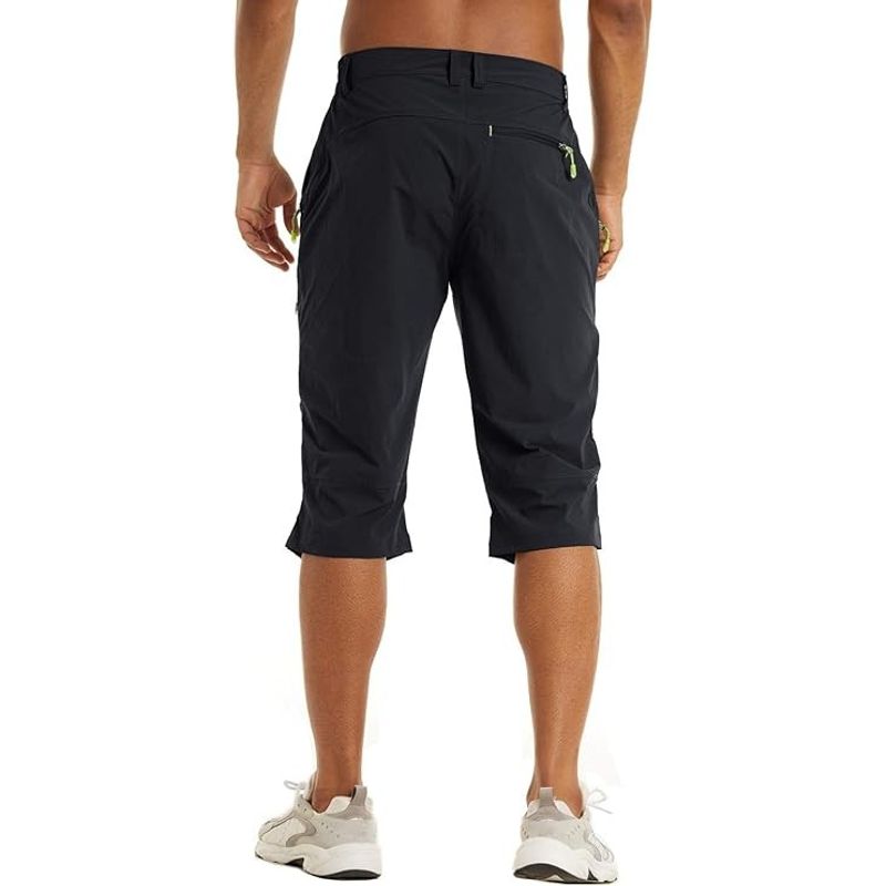 Fashion, accesorii si bijuterii - Barbati - Imbracaminte - Pantaloni barbati - Pantaloni 3/4 gri inchis sport pentru barbatii, usori, respirabili, 3XL - Infinity.ro