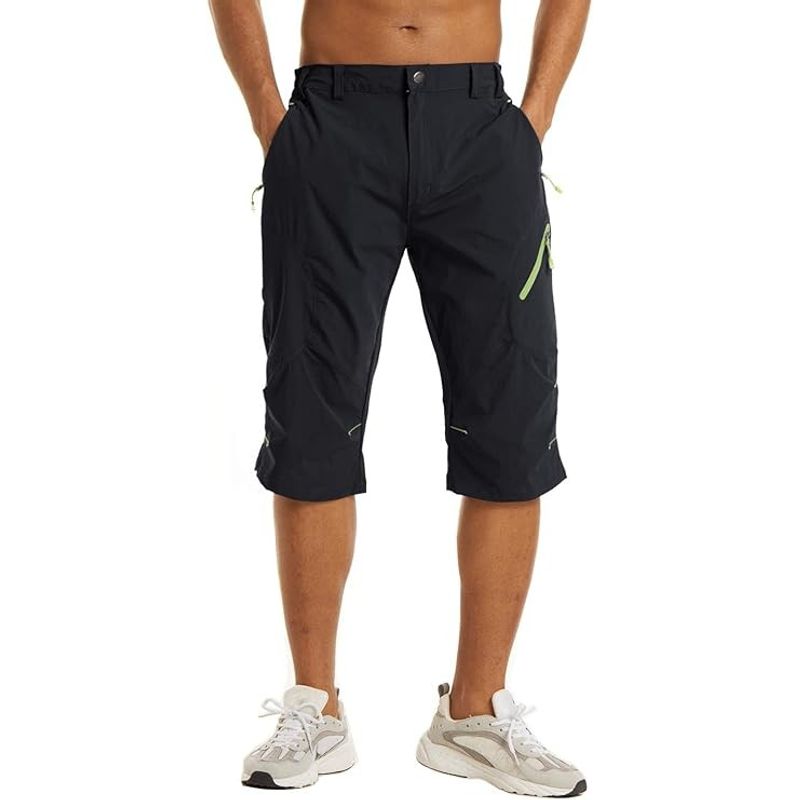 Fashion, accesorii si bijuterii - Barbati - Imbracaminte - Pantaloni barbati - Pantaloni 3/4 gri inchis sport pentru barbatii, usori, respirabili, 3XL - Infinity.ro