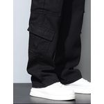 Fashion, accesorii si bijuterii - Barbati - Imbracaminte - Pantaloni barbati - Pantaloni cargo usori pentru barbati, rezistenti la uzura, negri XS - Infinity.ro