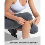 Fashion, accesorii si bijuterii - Femei - Imbracaminte femei - Pantaloni femei - Pantaloni sport respirabili pentru femei, cu buzunare si talie elastica, 3/4 gri M - Infinity.ro