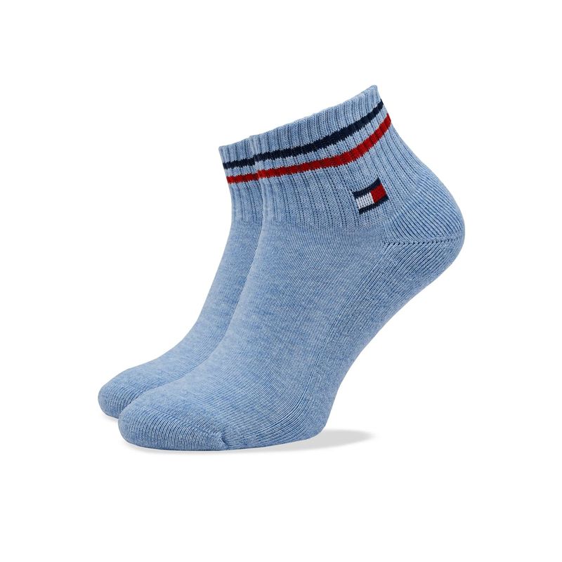 Fashion, accesorii si bijuterii - Barbati - Lenjerie si pijamale barbati - Sosete si ciorapi barbati - Set 2 perechi sosete scurte unisex Tommy Hilfiger model 701228177 Albastru deschis 39-42 EU - Infinity.ro