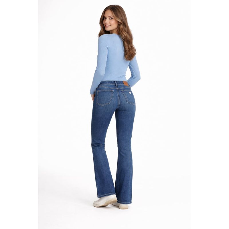 Fashion, accesorii si bijuterii - Femei - Imbracaminte femei - Pantaloni femei - Blugi dama evazati guess W5YA98D6328 Albastru W32-L32 US - Infinity.ro