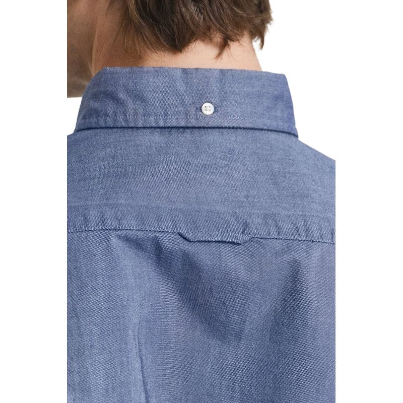 Fashion, accesorii si bijuterii - Barbati - Imbracaminte - Camasi barbati - Camasa barbateasca Gant Slim Fit 3000202 M INTL Albastru - Infinity.ro