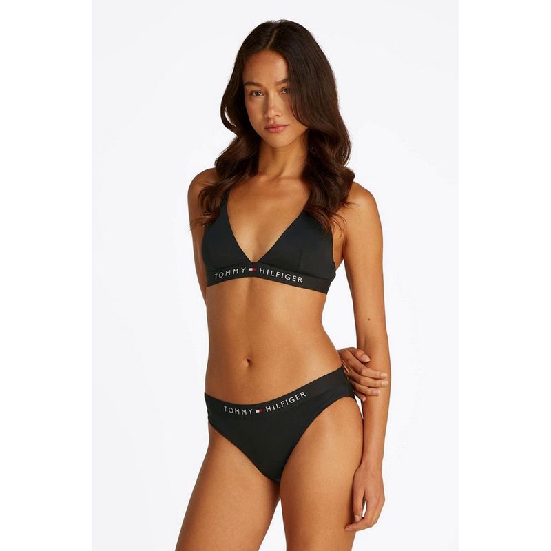 Fashion, accesorii si bijuterii - Femei - Lenjerie si pijamale femei - Costume de baie femei - Costum de baie din doua piese Tommy Hilfiger UW0UW04120 S INTL Negru - Infinity.ro