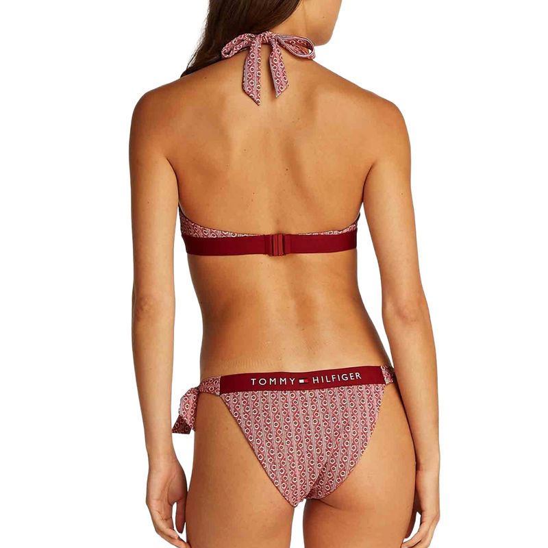 Fashion, accesorii si bijuterii - Femei - Lenjerie si pijamale femei - Costume de baie femei - Costum de baie din doua piese Tommy Hilfiger UW0UW05945 S INTL Rosu - Infinity.ro