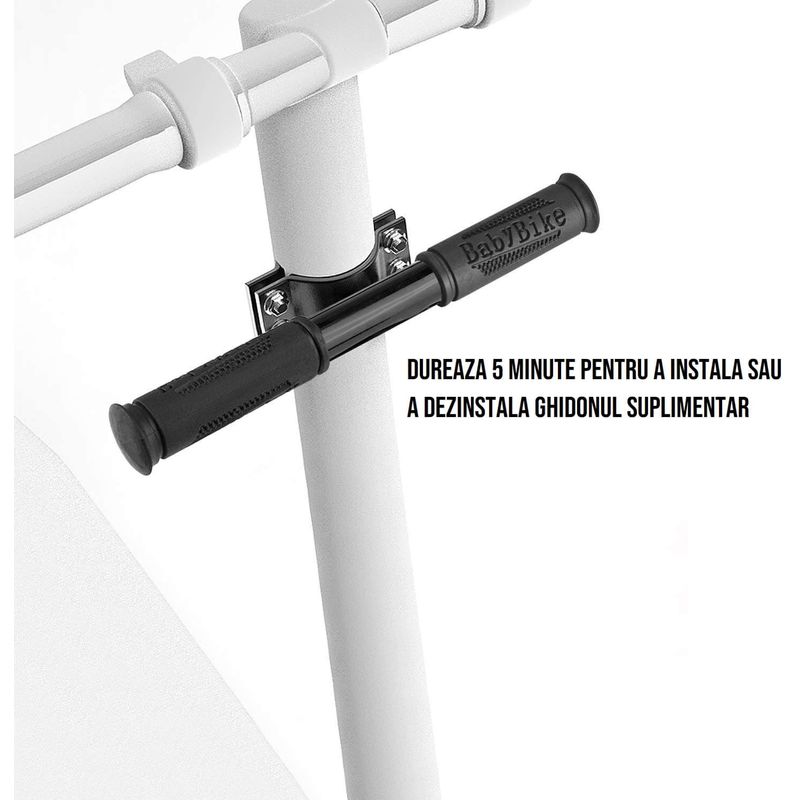 Sport si Outdoor - Role, trotinete si skateboard - Piese si accesorii trotinete - Maner ghidon suplimentar trotineta, scuter, 23 cm, reglabil, mansoane din silicon, ghidon de copil pentru trotineta - Infinity.ro