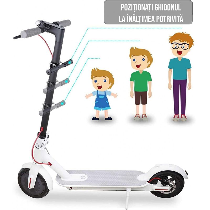 Sport si Outdoor - Role, trotinete si skateboard - Piese si accesorii trotinete - Maner ghidon suplimentar trotineta, scuter, 23 cm, reglabil, mansoane din silicon, ghidon de copil pentru trotineta - Infinity.ro