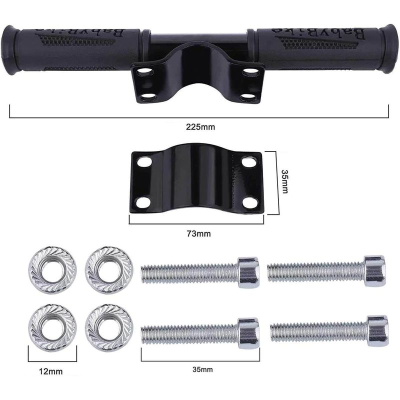 Sport si Outdoor - Role, trotinete si skateboard - Piese si accesorii trotinete - Maner ghidon suplimentar trotineta, scuter, 23 cm, reglabil, mansoane din silicon, ghidon de copil pentru trotineta - Infinity.ro