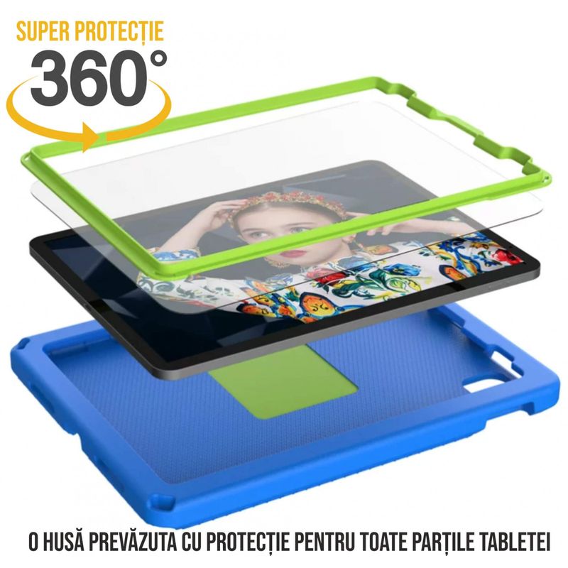 Laptop, Telefoane si Tablete - Tablete si accesorii tablete - Accesorii Tablete - Huse tablete - Husa protectie tableta fata spate pentru copii, compatibila cu Samsung Galaxy TAB A7 Lite 8.7   T220 T225 - Infinity.ro