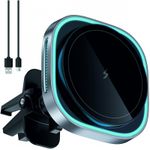 Auto si Moto - Electronice auto - Accesorii electronice auto - Incarcator MagSafe wireless pentru masina, Ideas4Comfort, fixare in grila de ventilatie, compatibil Android si iOS - Infinity.ro