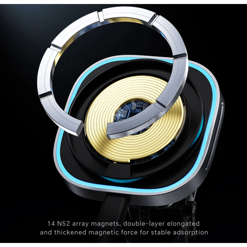Auto si Moto - Electronice auto - Accesorii electronice auto - Incarcator MagSafe wireless pentru masina, Ideas4Comfort, fixare in grila de ventilatie, compatibil Android si iOS - Infinity.ro
