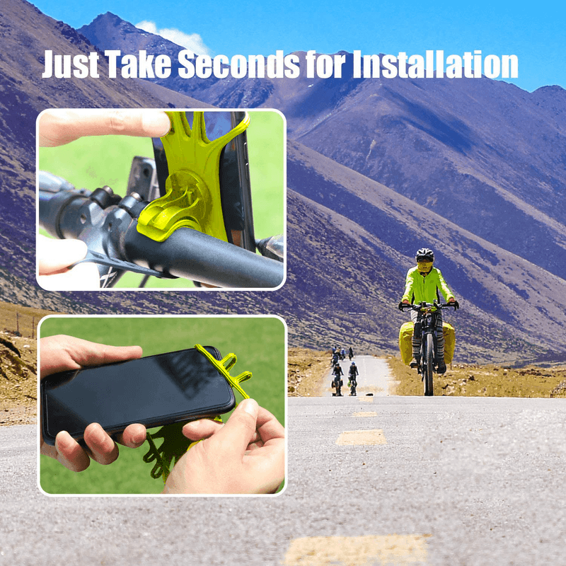 Sport si Outdoor - Ciclism - Accesorii pentru biciclete - Suporturi accesorii biciclete - Suport telefon universal pentru bicicleta, din silicon, rotativ 360,  , montaj pe ghidon, compatibil bicicleta, carut - Infinity.ro
