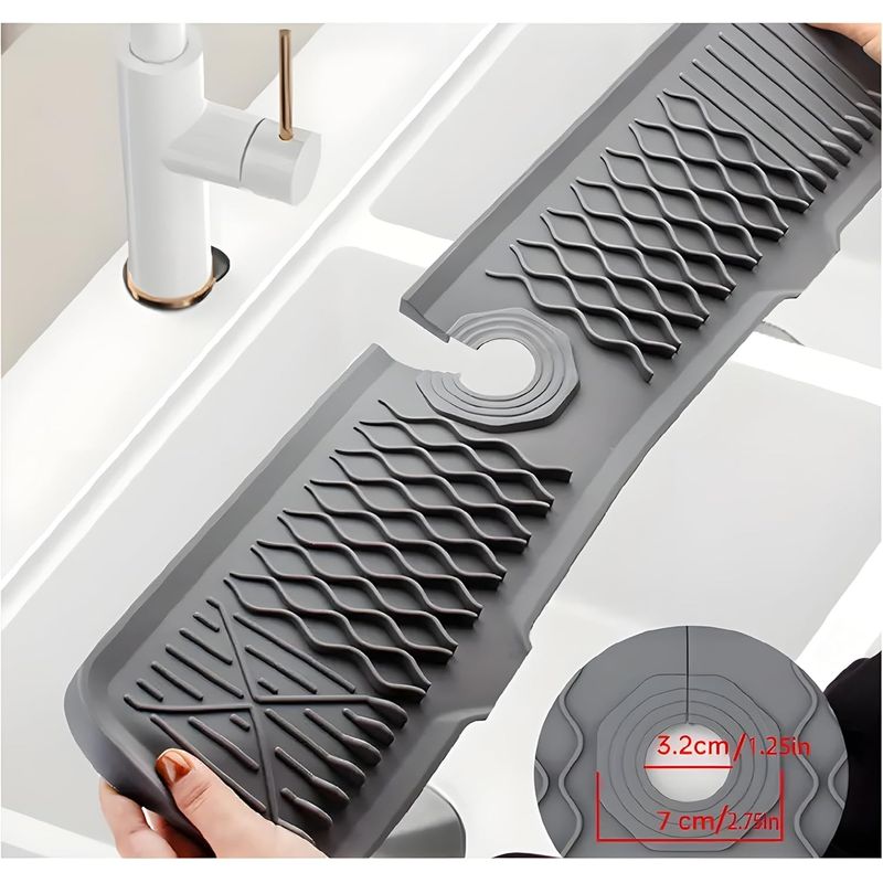 Casa si Gradina - Sanitare - Chiuveta bucatarie si accesorii - Accesorii chiuvete - Covoras protective chiuveta din silicon pliabil, pentru bucatarie si baie, anti-alunecare, anti-stropire - Infinity.ro