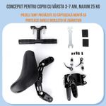 Sport si Outdoor - Ciclism - Accesorii pentru biciclete - Scaune copii pentru biciclete - Scaun copil pentru bicicleta cu montaj pe cadru cu ghidon auxiliar pentru copil, varsta 2-5 ani, capacitate 22 kg - Infinity.ro