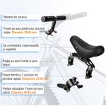 Sport si Outdoor - Ciclism - Accesorii pentru biciclete - Scaune copii pentru biciclete - Scaun copil pentru bicicleta cu montaj pe cadru cu ghidon auxiliar pentru copil, varsta 2-5 ani, capacitate 22 kg - Infinity.ro