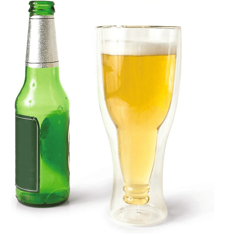 Casa si Gradina - Bucatarie si vesela - Cani si pahare - Pahare - Pahar bere 450 ml cu perete dublu, set 1 2 4 6 pahare, sticla borosilicate termorezistenta - Infinity.ro