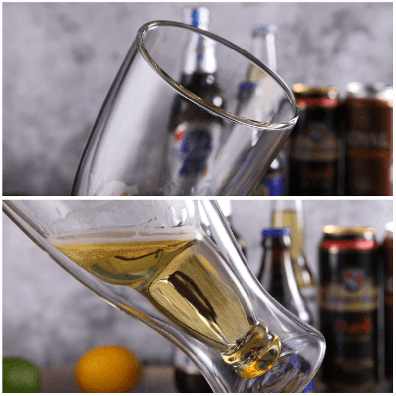Casa si Gradina - Bucatarie si vesela - Cani si pahare - Pahare - Pahar bere 450 ml cu perete dublu, set 1 2 4 6 pahare, sticla borosilicate termorezistenta - Infinity.ro