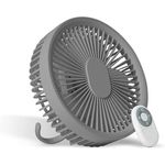Electronice si Electrocasnice - Climatizare si sisteme de incalzire - Aparate racire aer - Ventilatoare - Ventilator cu carlig-suport portabil, Ideas4Comfort, portabil, telecomanda, reincarcabil USB, acumulatori 10W, 4000mAh - Infinity.ro