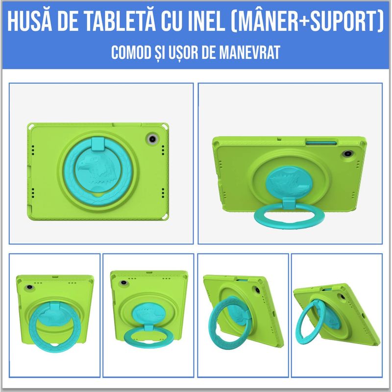 Laptop, Telefoane si Tablete - Tablete si accesorii tablete - Accesorii Tablete - Huse tablete - Husa protectie tableta fata spate pentru copii, compatibila cu Samsung Galaxy TAB A7 Lite 8.7   T220 T225 - Infinity.ro