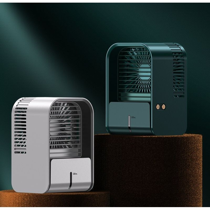 Electronice si Electrocasnice - Climatizare si sisteme de incalzire - Aparate racire aer - Ventilatoare - Ventilator cu umidificare portabil Ideas4Comfort, reincarcabil USB, 3 viteze, 2 moduri pulverizare - Infinity.ro