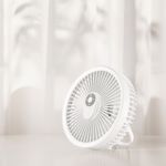 Electronice si Electrocasnice - Climatizare si sisteme de incalzire - Aparate racire aer - Ventilatoare - Ventilator cu carlig-suport portabil, Ideas4Comfort, portabil, telecomanda, reincarcabil USB, acumulatori 10W, 4000mAh - Infinity.ro