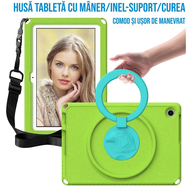 Laptop, Telefoane si Tablete - Tablete si accesorii tablete - Accesorii Tablete - Huse tablete - Husa protectie tableta fata spate pentru copii, compatibila cu Samsung Galaxy TAB A7 Lite 8.7   T220 T225 - Infinity.ro