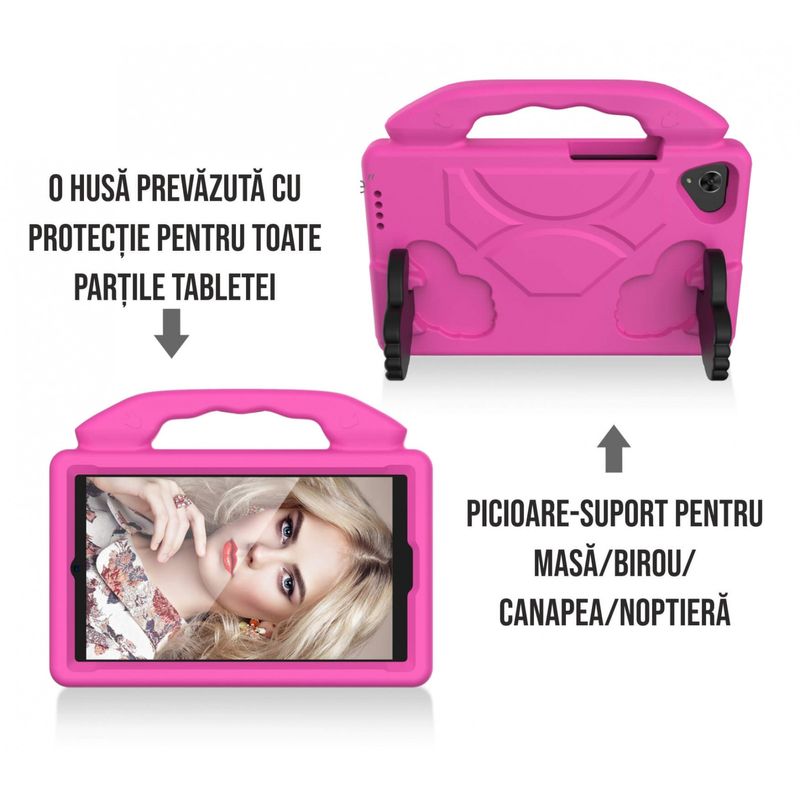 Laptop, Telefoane si Tablete - Tablete si accesorii tablete - Accesorii Tablete - Huse tablete - Husa protectie tableta pentru copii compatibila cu Samsung Tab A7 Lite 8.7 inch (T220, T225), Tab A T290 - Infinity.ro
