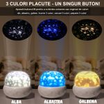 Casa si Gradina - Corpuri si surse de iluminat - Veioze si lampi - Lampi de veghe copii - Lampa de veghe proiector pentru copii portabila, cu LEDuri multicolore si cu reglare a intensitatii, lumina alba - Infinity.ro