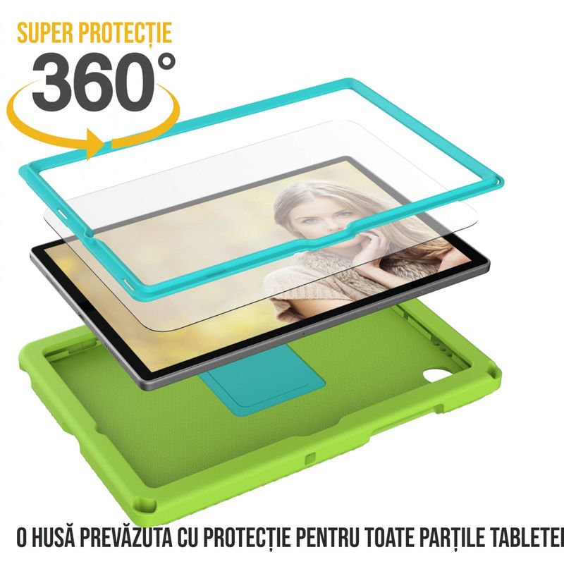 Laptop, Telefoane si Tablete - Tablete si accesorii tablete - Accesorii Tablete - Huse tablete - Husa protectie tableta fata spate pentru copii, compatibila cu Samsung Galaxy TAB A7 Lite 8.7   T220 T225 - Infinity.ro
