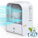 Electronice si Electrocasnice - Climatizare si sisteme de incalzire - Aparate racire aer - Ventilatoare - Ventilator cu umidificare portabil Ideas4Comfort, reincarcabil USB, 3 viteze, 2 moduri pulverizare - Infinity.ro