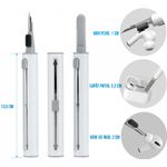 TV, Audio-Video si Foto - Accesorii TV si audio - Produse de intretinere - Kit de curatare casti 3 in 1 pentru AirPods, Earbuds, casti wireless, smartphone, Ideas4comfort, universal, alb - Infinity.ro