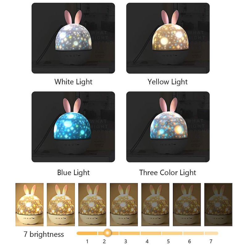 Casa si Gradina - Corpuri si surse de iluminat - Veioze si lampi - Lampi de veghe copii - Lampa cu BLUETOOTH, muzicala, pentru copii, cu proiector, telecomanda, portabila cu LEDuri multicolore, Ideas4Comfort - Infinity.ro