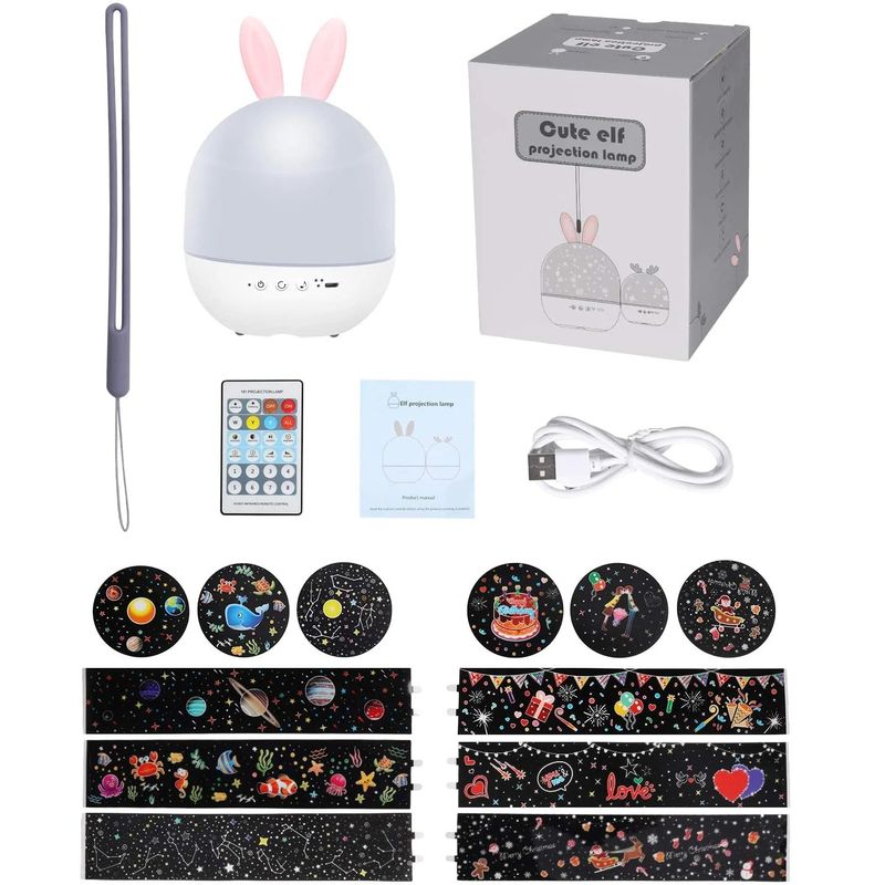 Casa si Gradina - Corpuri si surse de iluminat - Veioze si lampi - Lampi de veghe copii - Lampa cu BLUETOOTH, muzicala, pentru copii, cu proiector, telecomanda, portabila cu LEDuri multicolore, Ideas4Comfort - Infinity.ro