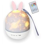 Casa si Gradina - Corpuri si surse de iluminat - Veioze si lampi - Lampi de veghe copii - Lampa cu BLUETOOTH, muzicala, pentru copii, cu proiector, telecomanda, portabila cu LEDuri multicolore, Ideas4Comfort - Infinity.ro