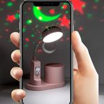 Casa si Gradina - Corpuri si surse de iluminat - Veioze si lampi - Lampi de veghe copii - Lampa de birou pentru copii LED 2000 mAh, portabila si USB reincarcabila, cu suport instrumente birou si cu proiector - Infinity.ro