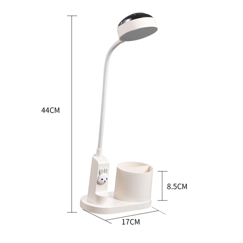 Casa si Gradina - Corpuri si surse de iluminat - Veioze si lampi - Lampi de veghe copii - Lampa de birou pentru copii LED 2000 mAh, portabila si USB reincarcabila, cu suport instrumente birou si cu proiector - Infinity.ro