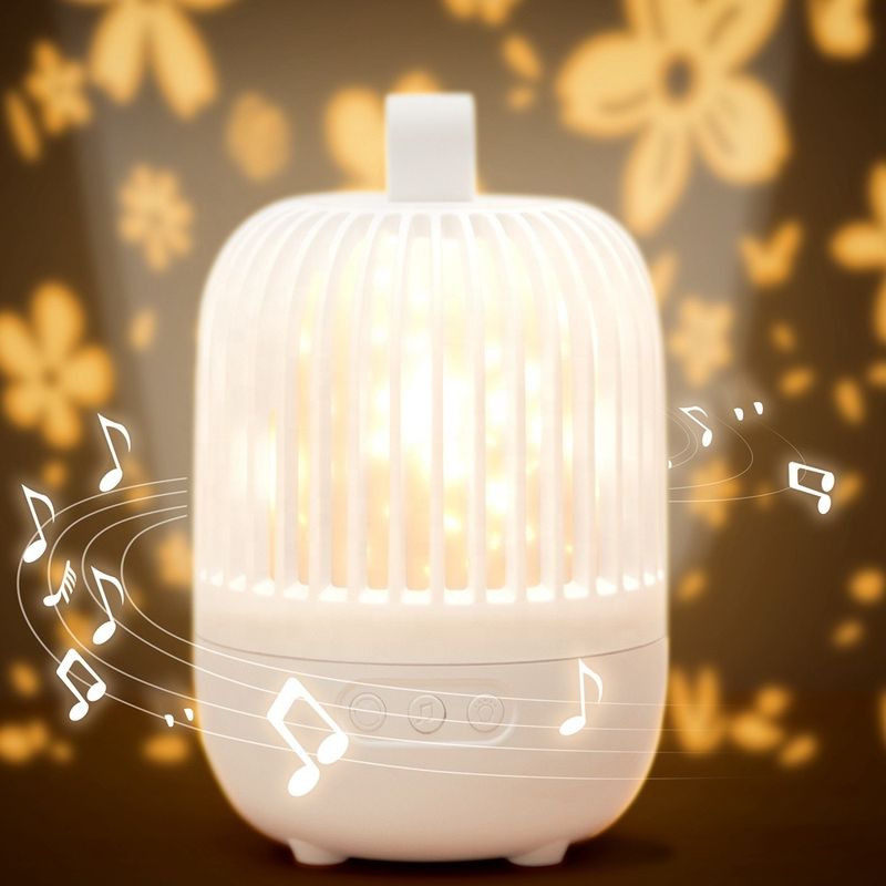 Casa si Gradina - Corpuri si surse de iluminat - Veioze si lampi - Lampi de veghe copii - Lampa de veghe muzicala rotativa pentru copii, portabila, cu proiector, LED 3 culori, lumina reglabila - Infinity.ro