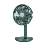 Electronice si Electrocasnice - Climatizare si sisteme de incalzire - Aparate racire aer - Ventilatoare - Ventilator portabil pentru birou, 5 W, acumulator 2000 mAh, brat extensibil, reincarcabil USB, alb Verde - Infinity.ro