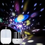Casa si Gradina - Corpuri si surse de iluminat - Veioze si lampi - Lampi de veghe copii - Lampa de veghe muzicala rotativa pentru copii, portabila, cu proiector, LED 3 culori, lumina reglabila - Infinity.ro