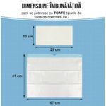 Ingrijire personala si Cosmetice - Ingrijire personala - Igiena intima - Produse incontinenta - Set 20 saci urinari de unica folosinta 67x41 cm cu snur si 20 de absorbanti urinari tip paduri 13x25 cm pentru plosca - Infinity.ro