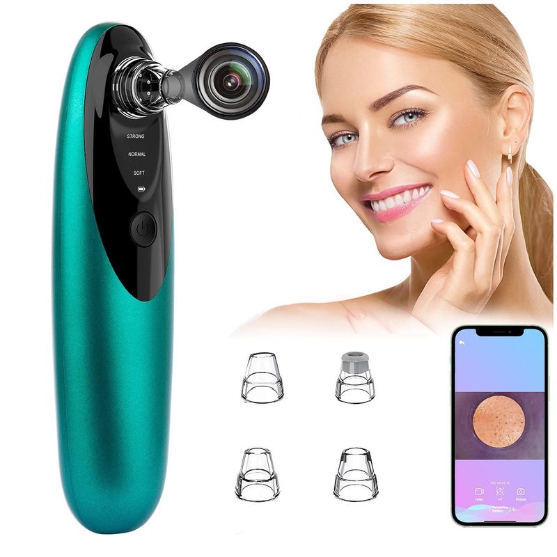 Ingrijire personala si Cosmetice - Aparate & accesorii ingrijire personala - Aparate cosmetice - Aparate intretinere si ingrijire corporala - Aparat de scos cosuri portabil, aspirator de fata cu conexiune Wi-Fi si camera video, Android, dispozitiv puncte negre - Infinity.ro