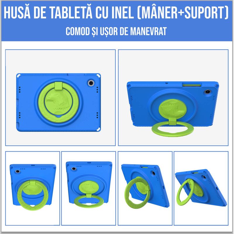 Laptop, Telefoane si Tablete - Tablete si accesorii tablete - Accesorii Tablete - Huse tablete - Husa protectie tableta fata spate pentru copii, compatibila cu Samsung Galaxy TAB A8, TAB A7 10.4 - 10.5 inch - Infinity.ro