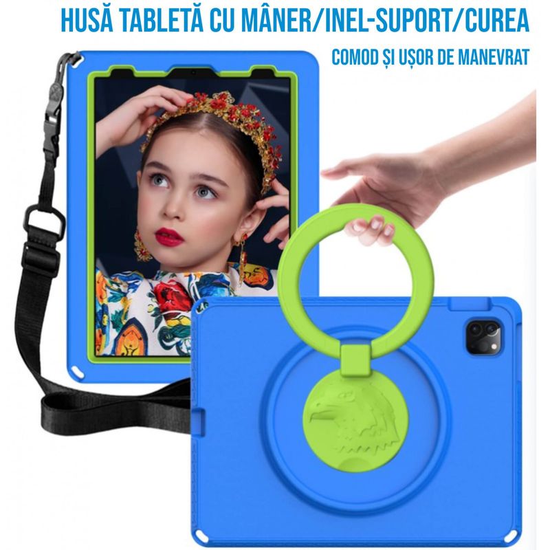Laptop, Telefoane si Tablete - Tablete si accesorii tablete - Accesorii Tablete - Huse tablete - Husa protectie tableta fata spate pentru copii, compatibila cu Samsung Galaxy TAB A8, TAB A7 10.4 - 10.5 inch - Infinity.ro