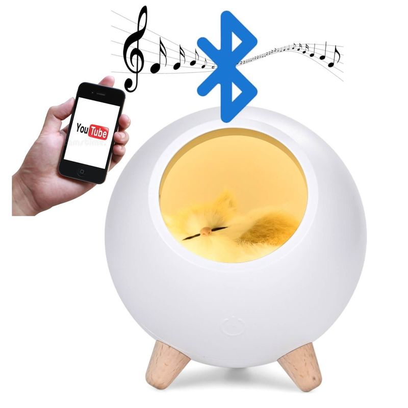 Casa si Gradina - Corpuri si surse de iluminat - Veioze si lampi - Lampi de veghe copii - Lampa de veghe pentru copii cu boxa bluetooth, portabila, LED, Ideas4Comfort, reincarcabila USB - Infinity.ro