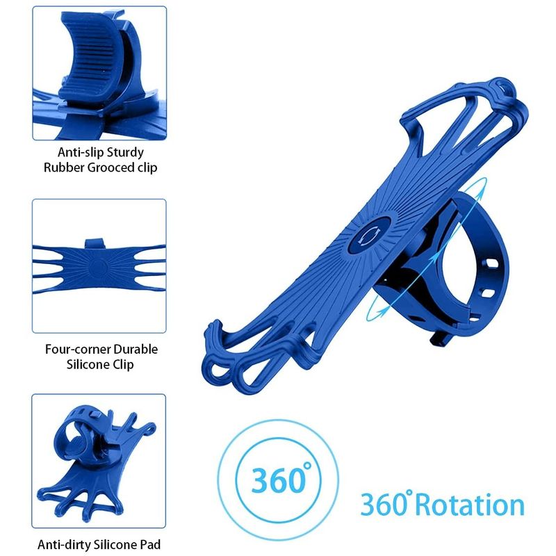 Sport si Outdoor - Ciclism - Accesorii pentru biciclete - Suporturi accesorii biciclete - Suport telefon universal pentru bicicleta, din silicon, rotativ 360,  , montaj pe ghidon, compatibil bicicleta, carut - Infinity.ro