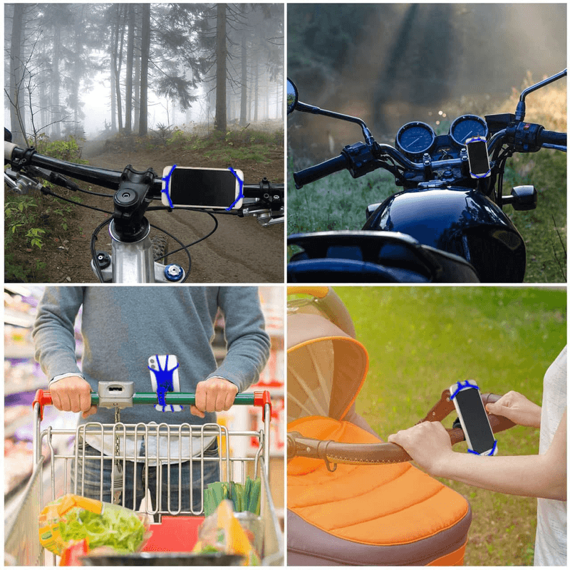 Sport si Outdoor - Ciclism - Accesorii pentru biciclete - Suporturi accesorii biciclete - Suport telefon universal pentru bicicleta, din silicon, rotativ 360,  , montaj pe ghidon, compatibil bicicleta, carut - Infinity.ro