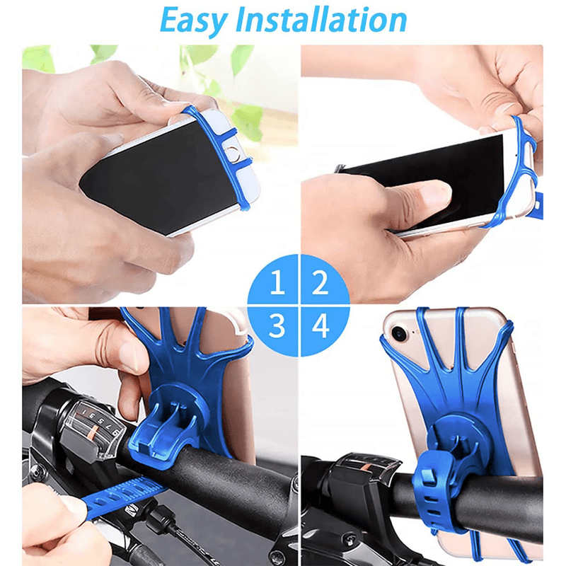 Sport si Outdoor - Ciclism - Accesorii pentru biciclete - Suporturi accesorii biciclete - Suport telefon universal pentru bicicleta, din silicon, rotativ 360,  , montaj pe ghidon, compatibil bicicleta, carut - Infinity.ro